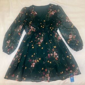 Cupshe Green Floral Kids Dress